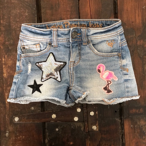 Justice Pants - Up-Cycled Justice Girl Shorts 7R
